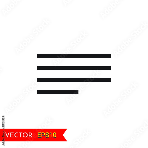 Justify left Alignment transparent background icon animation