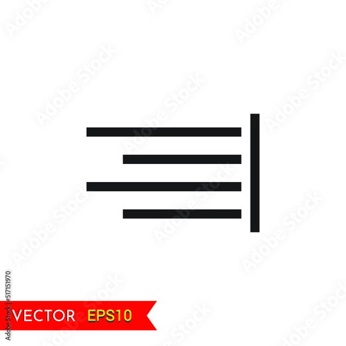 Right Alignment transparent background icon animation
