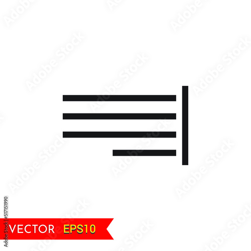 Justify Right Alignment transparent background icon animation
