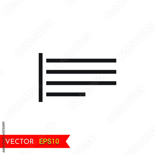 Justify left Alignment transparent background icon animation