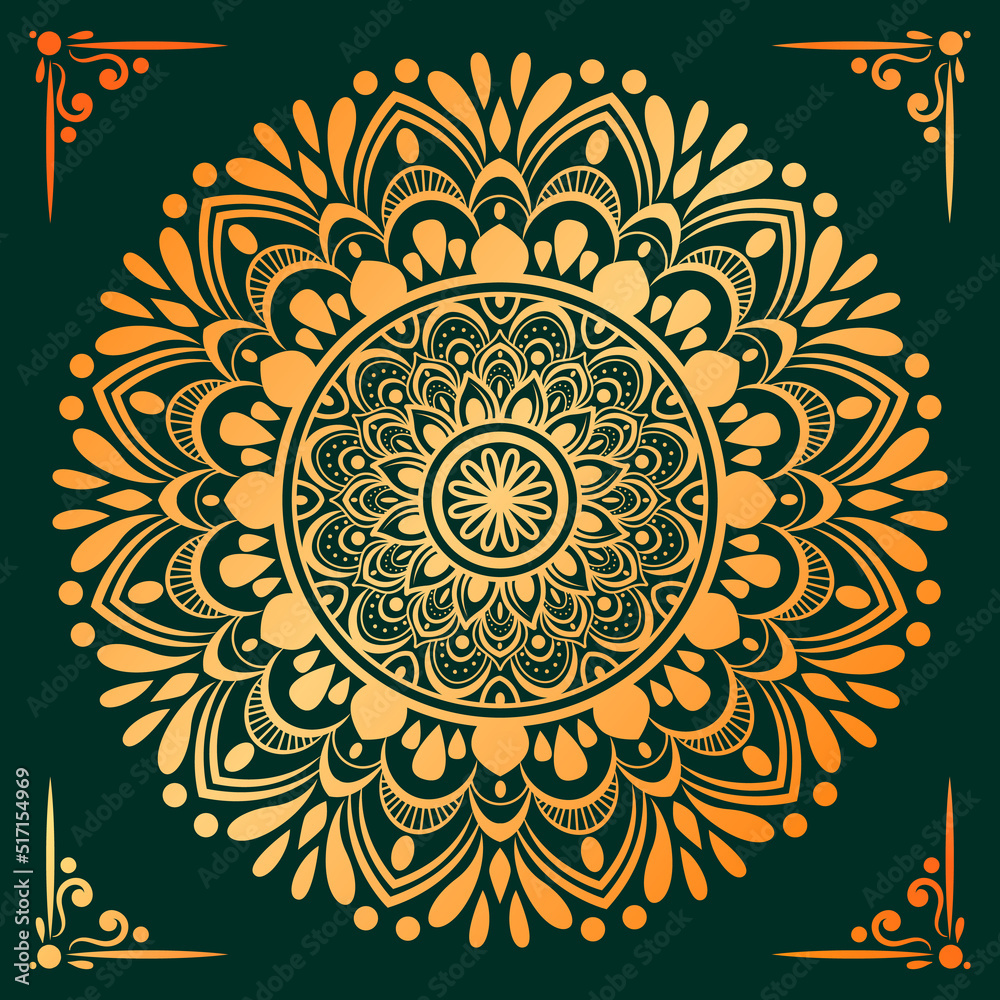 Luxury arabic mandala background