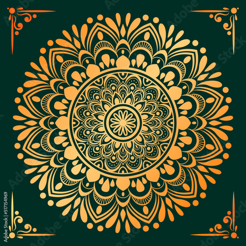 Luxury arabic mandala background