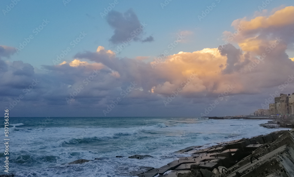Obraz premium refinery at sunset