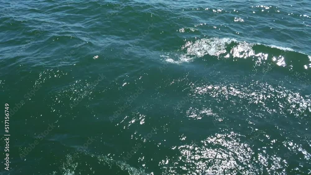 Blue water of Lake Ontario, Toronto, Canada. View of the lake from the deck of the ferry. Blue water of Lake Ontario, Toronto, Canada. View of the lake from the deck of the ferry.