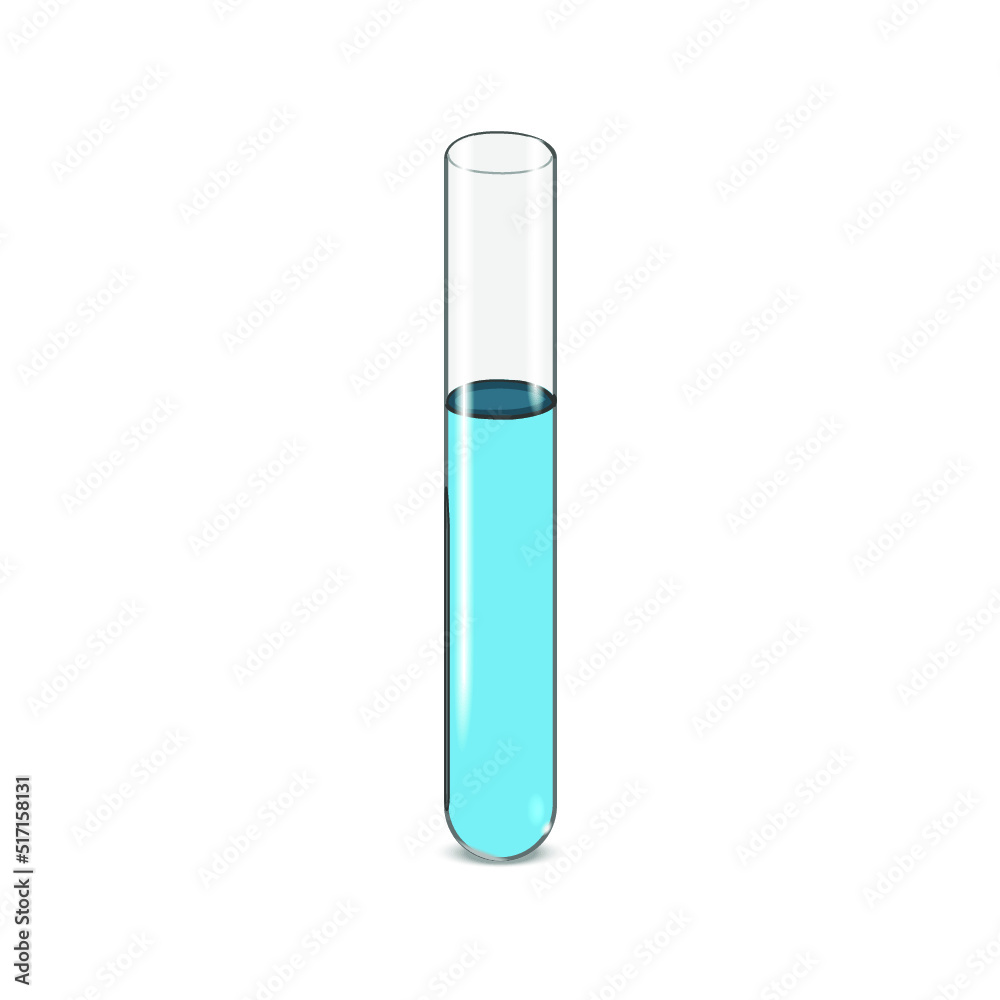 Test tube isolated on a white background. 3d rendering