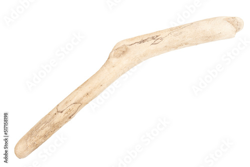 Piece of driftwood isolated on white