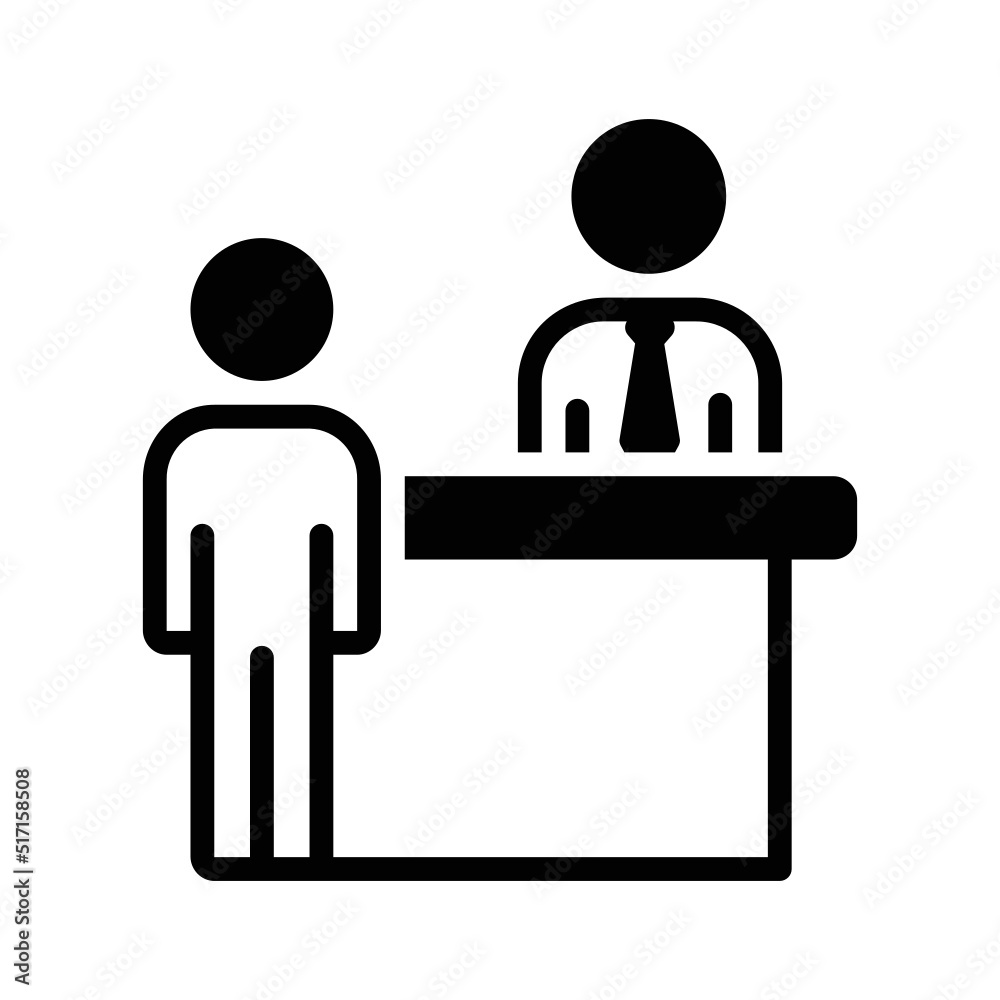 Black solid icon for Service desk Black solid icon for Service desk
