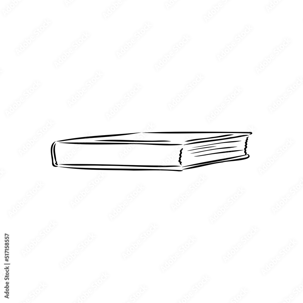 Stack of books isolated on white, Hand Drawn Sketch Vector illustration. Stack of books isolated on white, Hand Drawn Sketch Vector illustration.