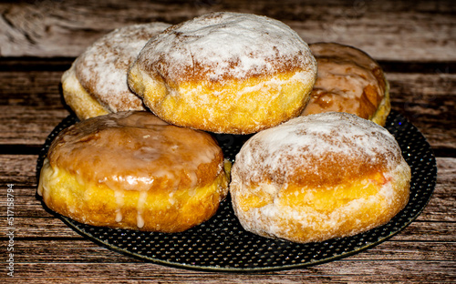 Obraz na płótnie Pączki, słodkości