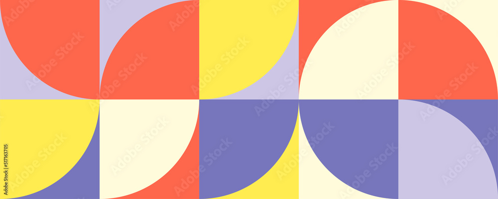 Circular Abstract Vector Seamless geometric pattern design.