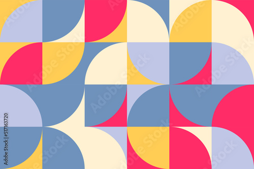 Circular Abstract Vector Seamless geometric pattern design.