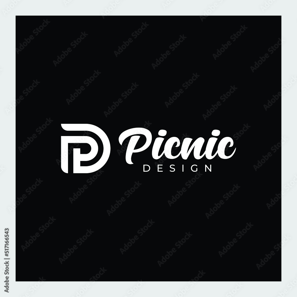 DP letter logo design on luxury background. PD monogram initials letter logo concept. DP icon design. PD elegant and Professional white color letter icon on black background.
