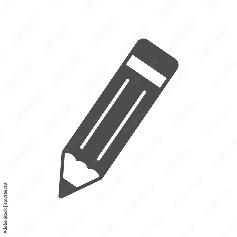 Pencil or pen glyph icon Pencil or pen glyph icon