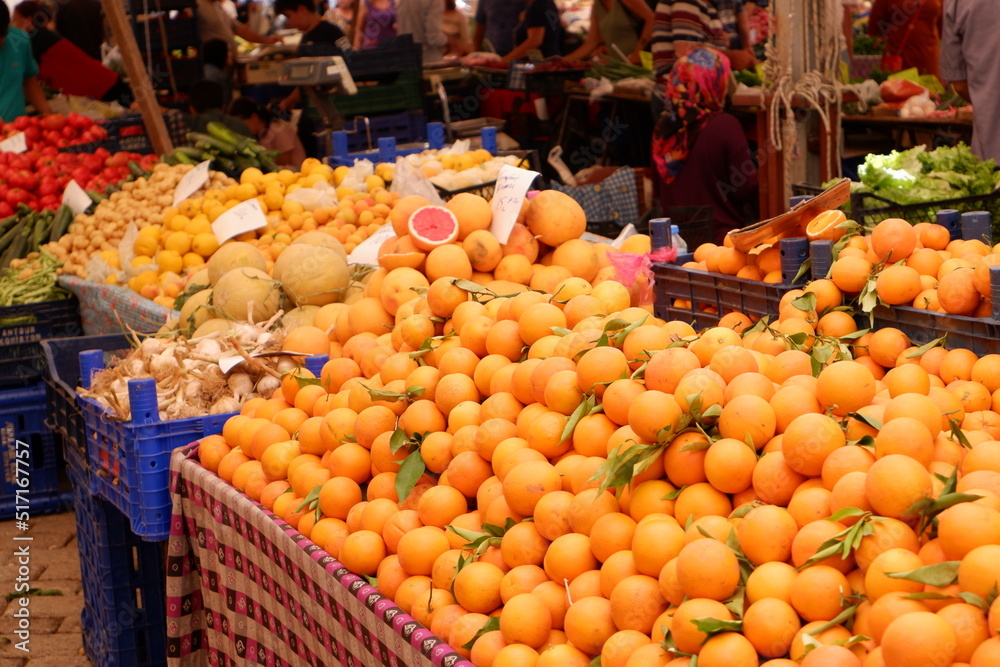 fruit and vegetables at the market fruit and vegetables at the market