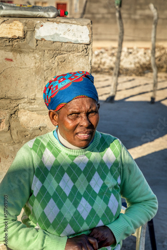 blind african woman photo