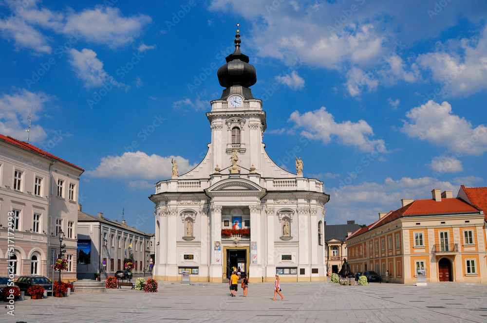 Minor Basilica of the Presentation of the Blessed Virgin Mary. Wadowice, Lesser Poland Voivodeship, Poland.