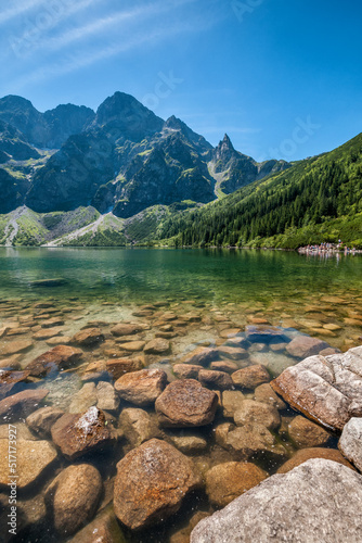 Morskie Oko, lake in the mountains in Tatry