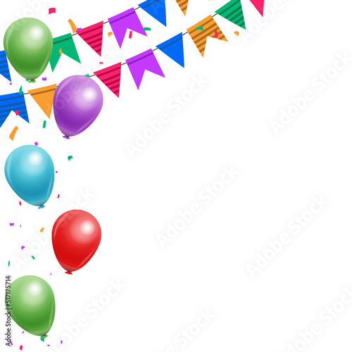 Canvas Print Happy birthday vector transparent background