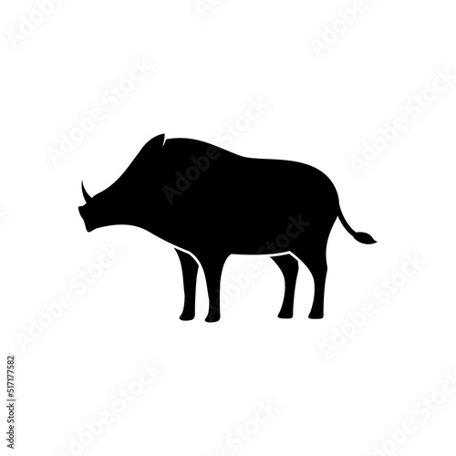 wild boar silhouette logo