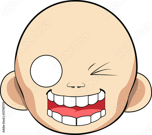 Cartoon Face Shape happy Smile 