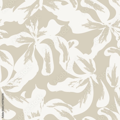 Floral Brush strokes Seamless Pattern Design