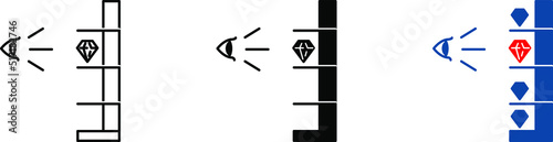 Middle shelf and eye level icon ,  vector illustration photo