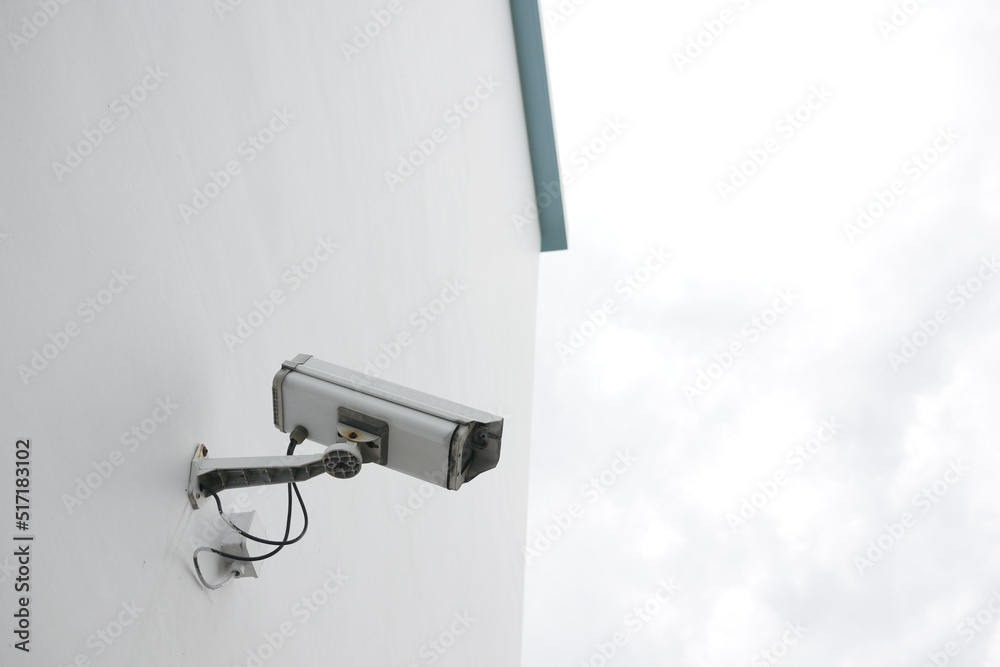 CCTV security camera operating outdoor CCTV security camera operating outdoor