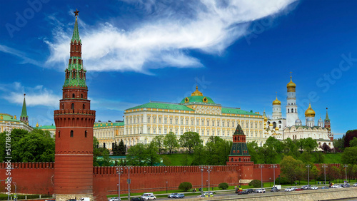 Canvas Print Panoramic view of Kremlin, Moscow, Russia