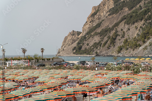 Fototapeta Naklejka Na Ścianę i Meble -  Colorful umbrellas on the beach.