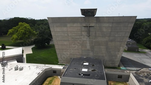 Focus point spin around a famous landmark of brutalist architecture in Muskegon, MI. photo