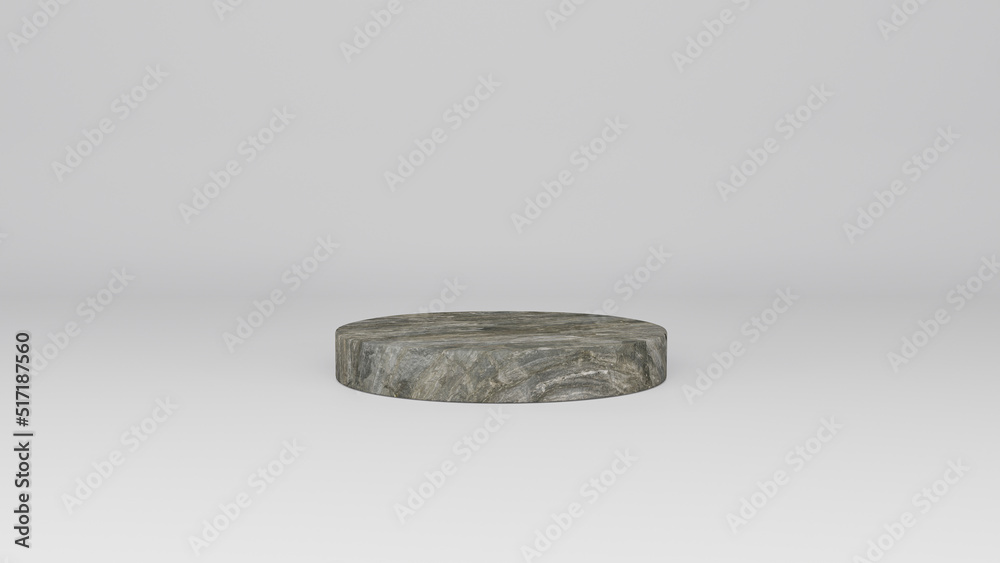 Naklejka premium 3d podium with stone texture and white background