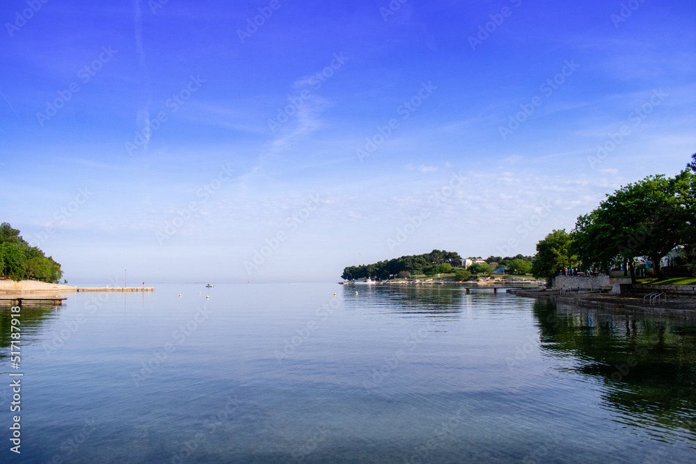 Fototapeta premium the city of Poreč, Croatia, panorama of the coast