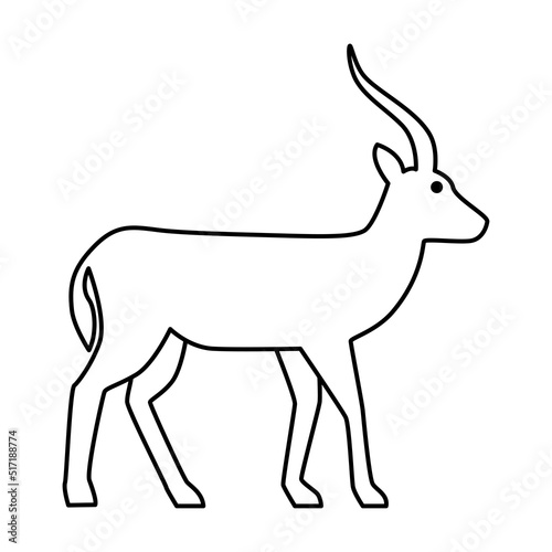 Antelope icon vector on trendy design.