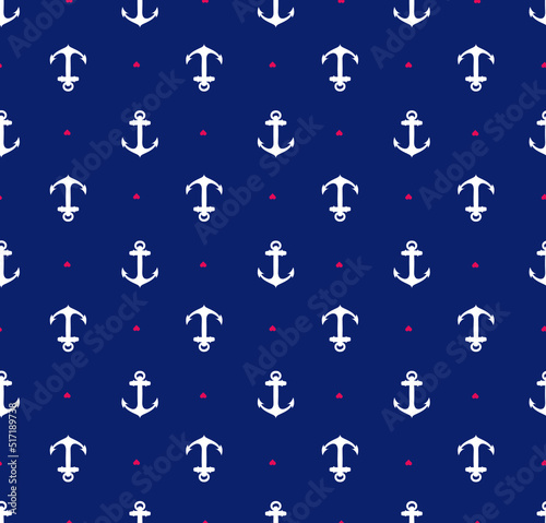 nautical white and navy anchors  marine graphic vector seamless pattern boy anchor pattern wallpaper marine navy background
