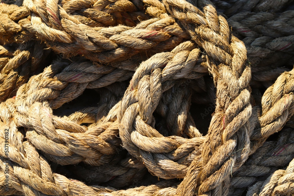 close up of a rope on a ship