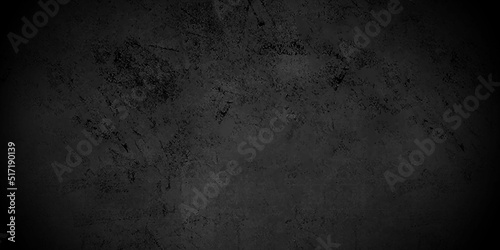 Dark Black grey stone concrete texture wall wallpaper. black background with gray vintage marbled texture, black watercolor background painting with cloudy distressed texture and marbled grunge. © MdLothfor