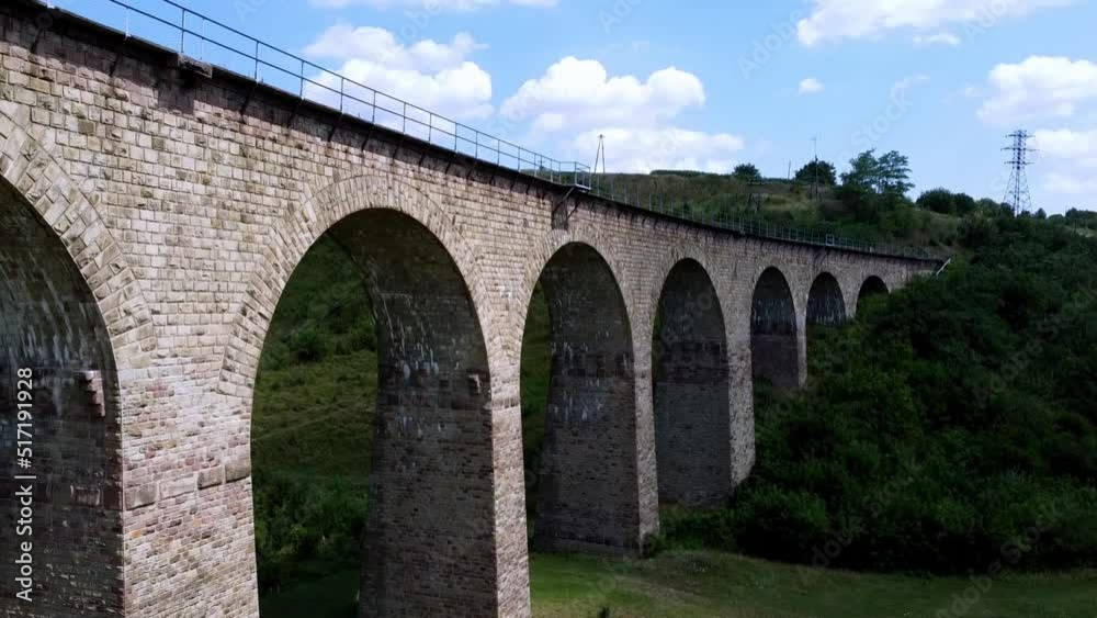 Railway bridge of the 19th century among beautiful nature Railway bridge of the 19th century among beautiful nature