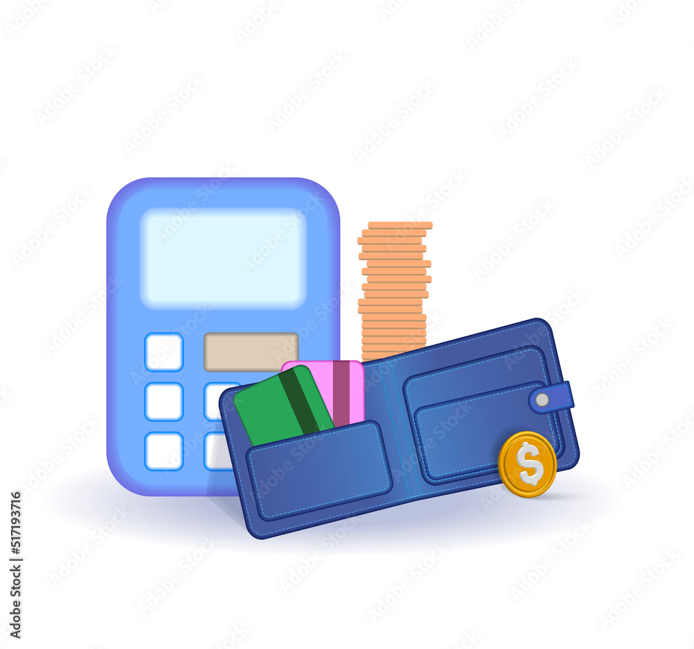 Payment processing. Financial transactions with a bank card,
 a terminal for purchases. 3d illustration.