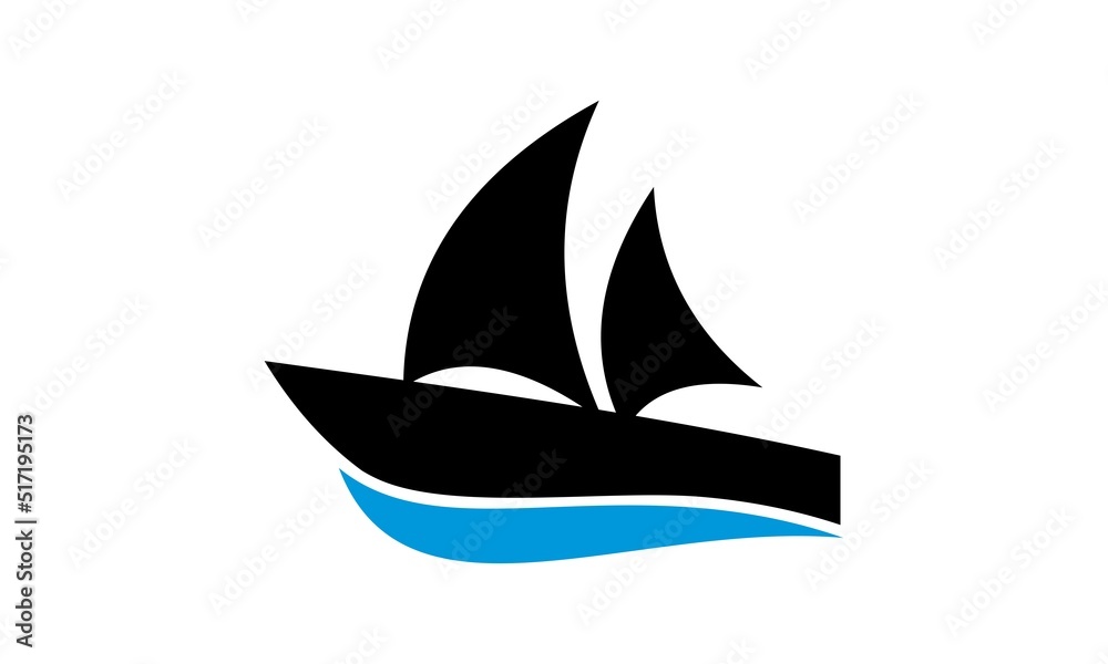 vector sailing ship logo