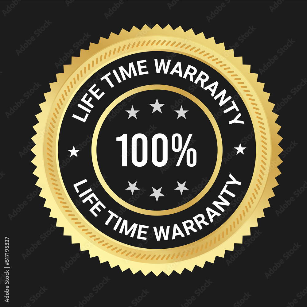 Life time Warranty logo design. Lifetime Warranty vector badge icons
