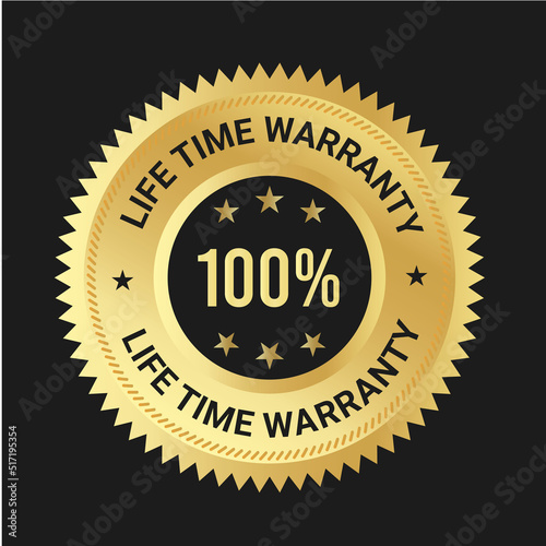 Life time Warranty logo design. Lifetime Warranty vector badge icons