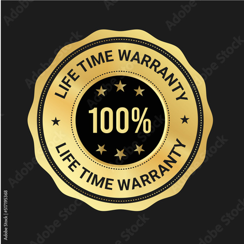Life time Warranty logo design. Lifetime Warranty vector badge icons