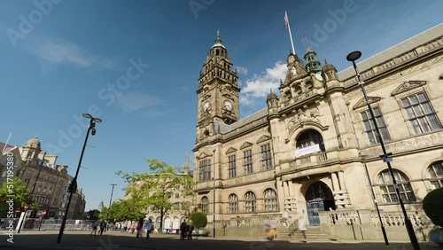 Sheffield, UK, May 2022, A City Centre City View of Sheffield