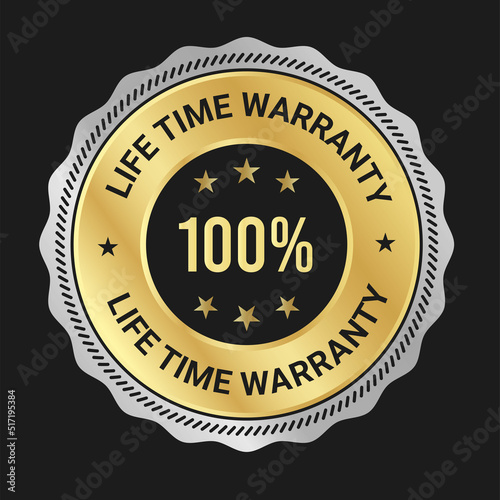 Life time Warranty logo design. Lifetime Warranty vector badge icons