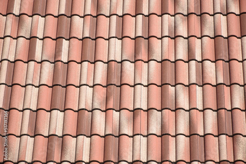 Roof tiles pattern of a house roof