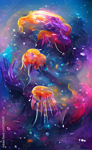 Fotografie, Obraz jellyfish in the water