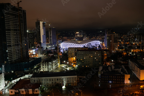 city at night, batumi