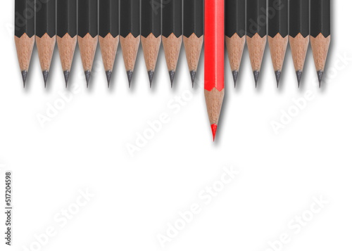 red pencil isolated on white