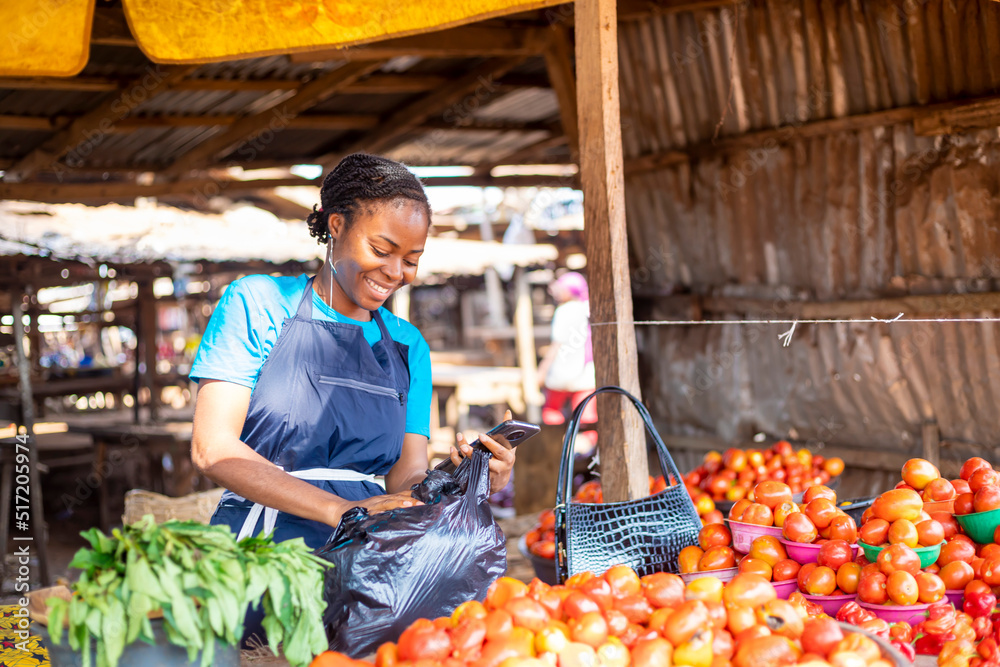 african market woman shopping from local market Stock Photo Adobe Stock