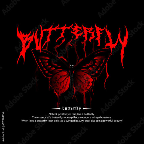 RED BUTTERFLY STREETWEAR DESIGN CLOTHING